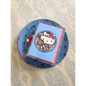Sanrio Hello Kitty 7 Plates and 1 post card set NEW
